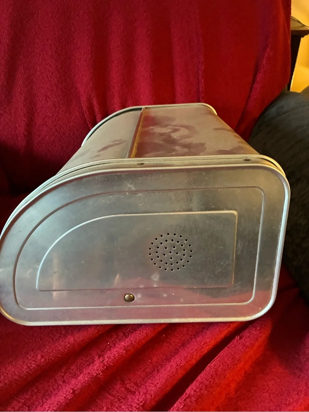 Vintage 1960’s aluminum Roll-Top Bread Box - Countertop Storage